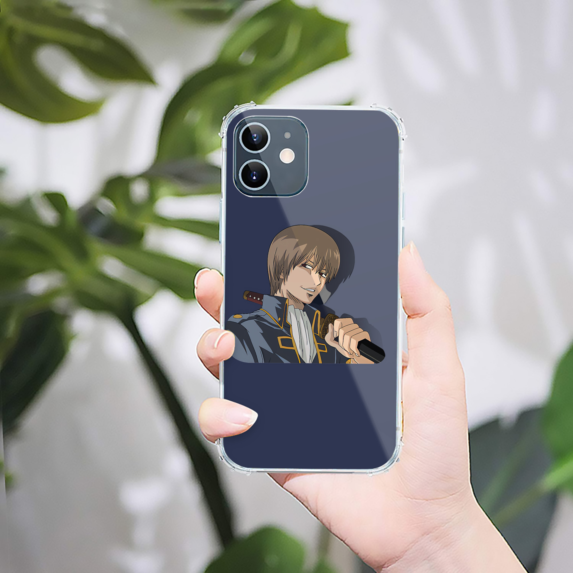 （画像用） ぎんたま 坂田銀時（さかたぎんとき） 神楽 志村新八（しむら しんぱち） GINTAMA Sakata Gintoki Kagura Shimura Shinpachi 【iPhone 12シリーズ対応】透明スマホケース（クリアソフトケース）